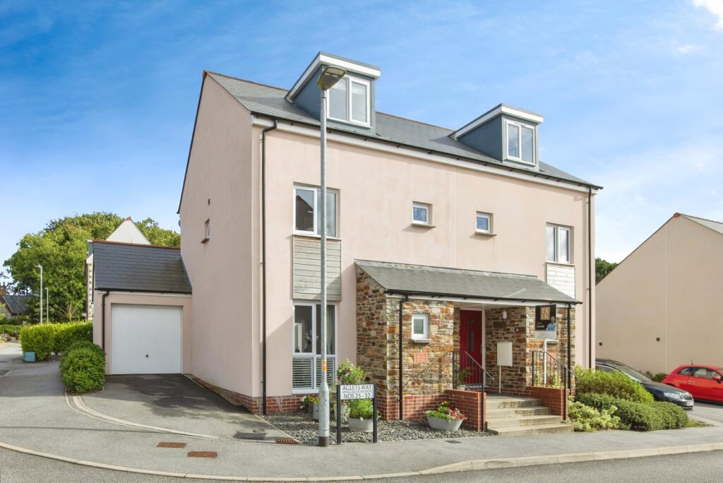 4-bed semi-detached on Aglets Way, St. Austell, Cornwall, PL25, £318,500