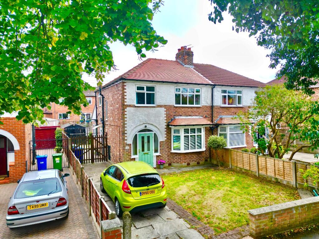 3-bed semi-detached on Glebelands Road, Sale, Greater Manchester, M33, £415,000