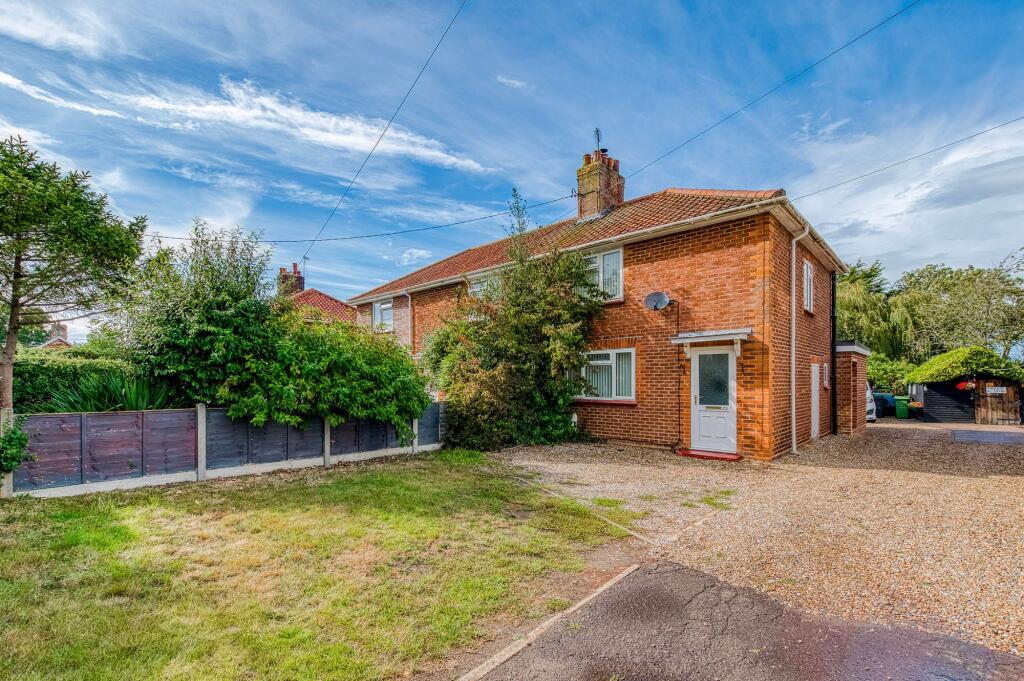 3-bed semi-detached on High Road, Wortwell, £220,000