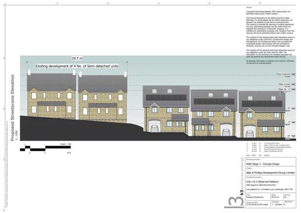 Proposed Streetscene- Plot 1 and 2, Bakers Lane, S