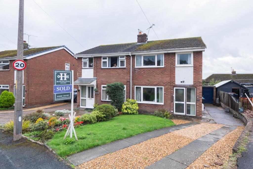 3-bed semi-detached on Oathills Drive, Tarporley, £285,000