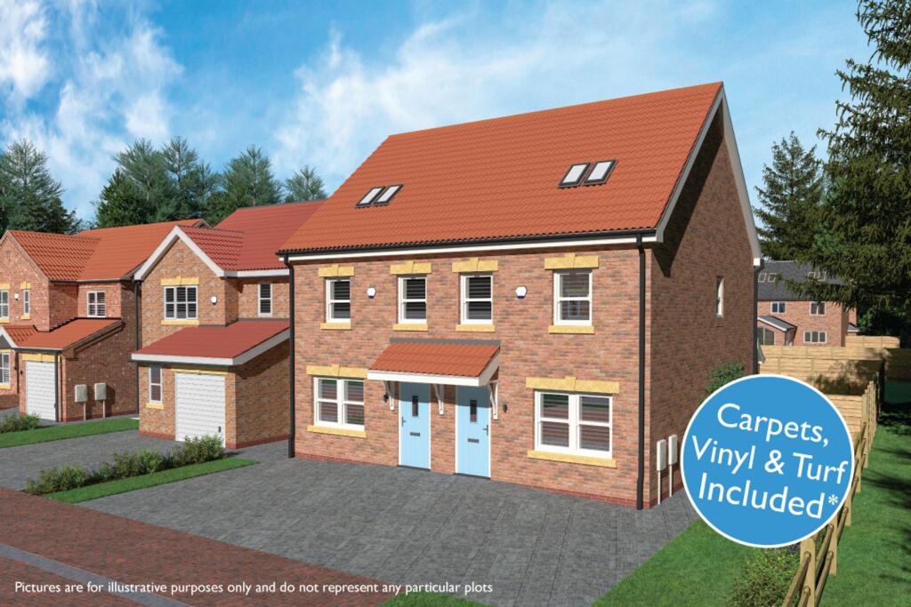 3-bed semi-detached on Plot 26, Ferry Road, Barrow-upon-Humber, North Lincolnshire, DN19 7BA, £222,500