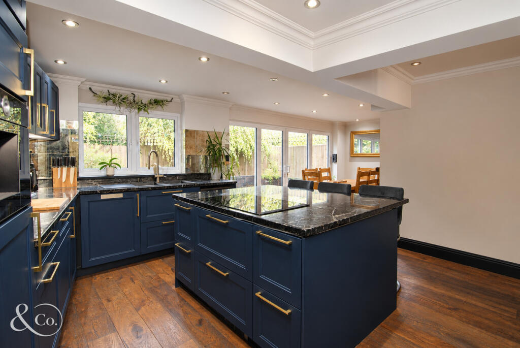 Light through the extended kitchen