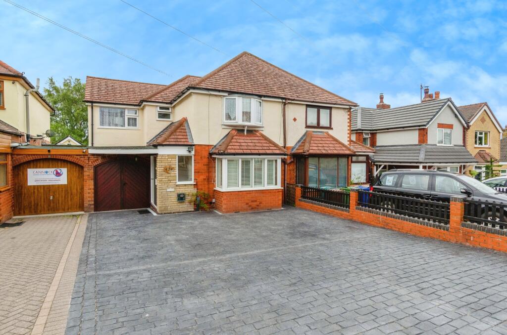 4-bed semi-detached on Pye Green Road, Hednesford, WS12, £300,000