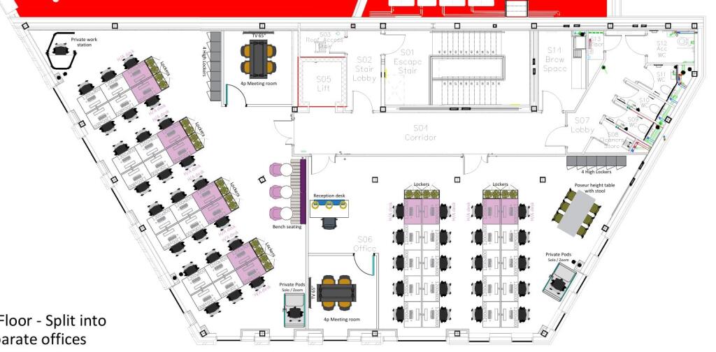 Internal Fit Out Proposal - Split Floor 1,250 sq.ft