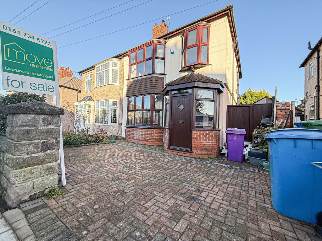 3-bed semi-detached on Woodsorrel Road, Liverpool, L15, £340,000