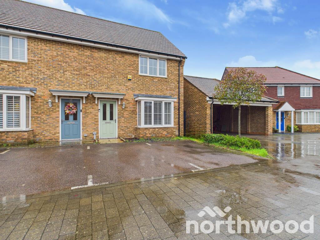2-bed semi-detached on Nuthatch Drive, Finberry, Ashford, TN25, £300,000