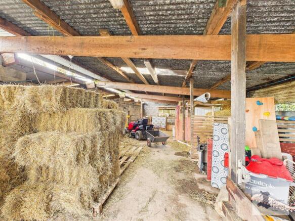 Inside agricultural outbuilding