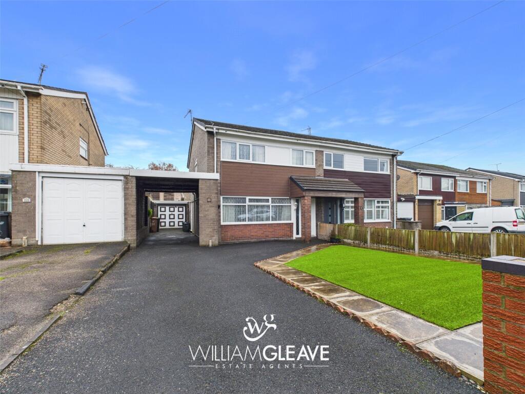 3-bed semi-detached on Maxwell Close, Buckley, Flintshire, CH7, £220,000