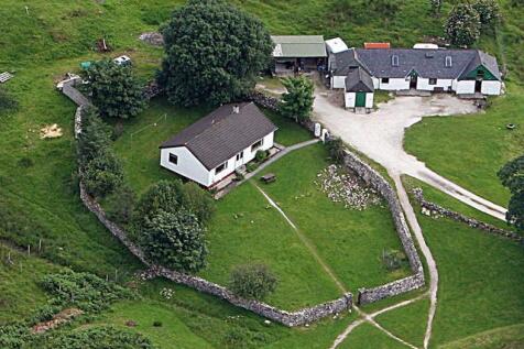 Inchnadamph Lodge aerial view of bungalow