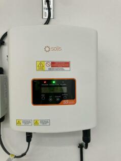 PV panels feed the unit