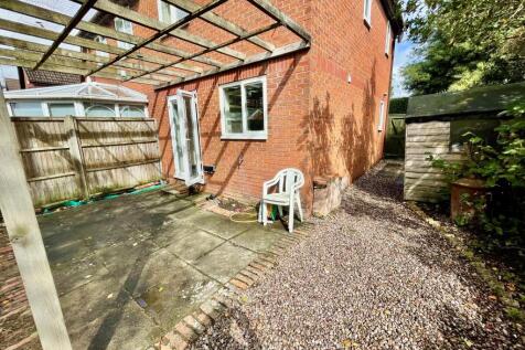 Patio area and shed