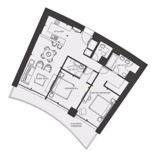 2 Bedroom Layout