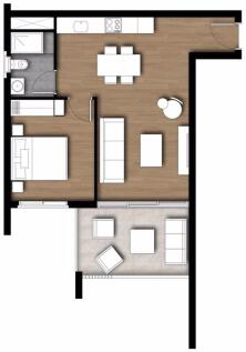 1 Bed Layout