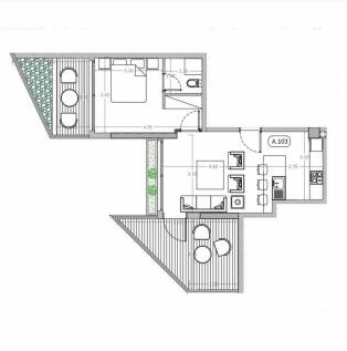 Apartment 103 plan