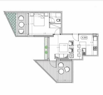 Apartment 203 plan