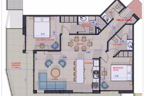Floor plan apt 105