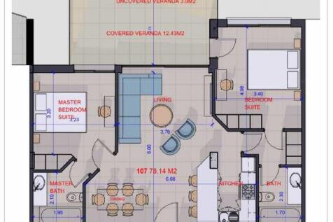 Floor plan apt 107