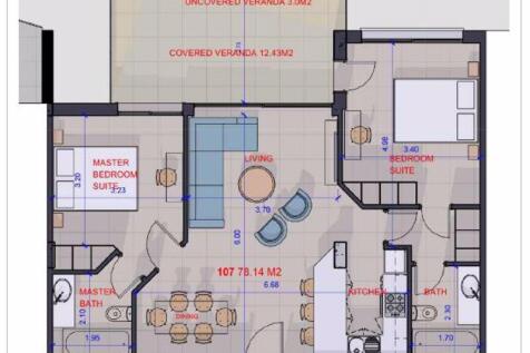 Floor plan apt 107