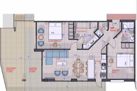 Floor plan apt 205