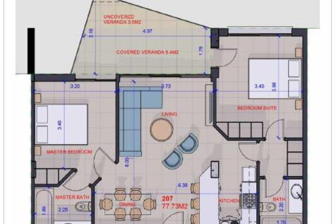 Floor plan apt 207