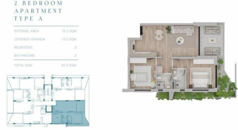 Two Bedroom Layout