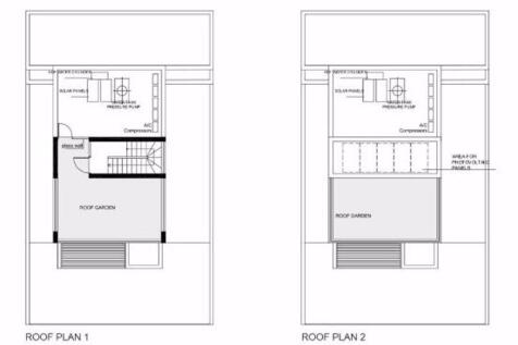 Roof plan villa 4,