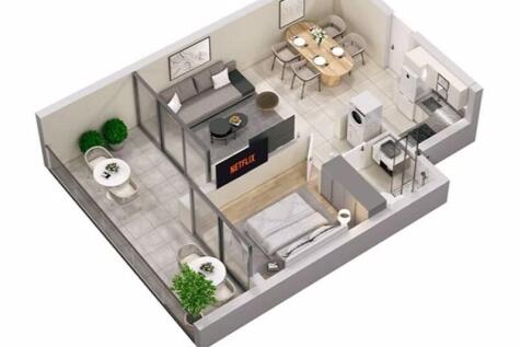 1 Bedroom Layout