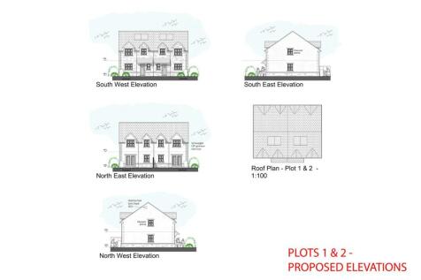 PLOTS 1 &amp; 2 - PROPOSED ELEVATIONS 17 Station Road,