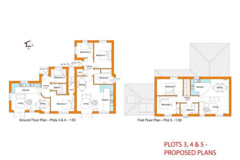 PLOTS 3, 4 &amp; 5 - PROPOSED PLANS 17 Station Road, M