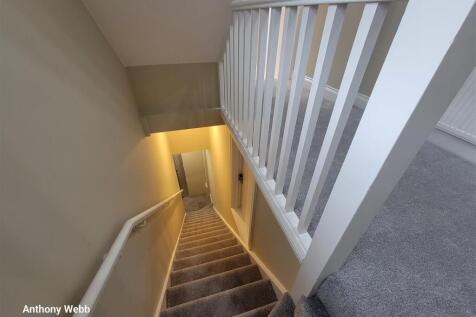 Stairs down to entrance