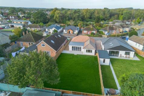 Aerial shot of rear