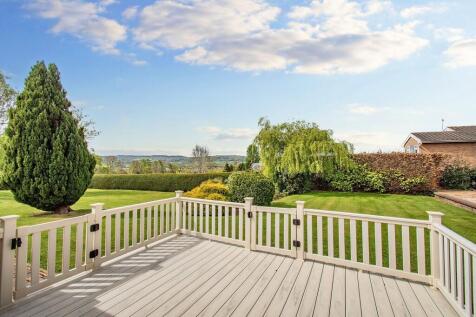 Deck to annex with Clwydian range views