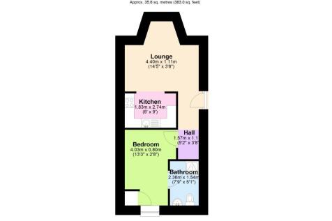 Flat 1, 27 Orchard Gardens, Teignmouth - FLOORPLAN