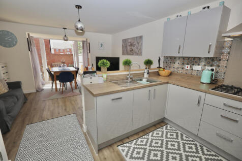 Kitchen into living room
