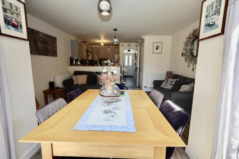 Living room into kitchen
