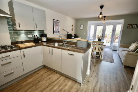 Kitchen into living room