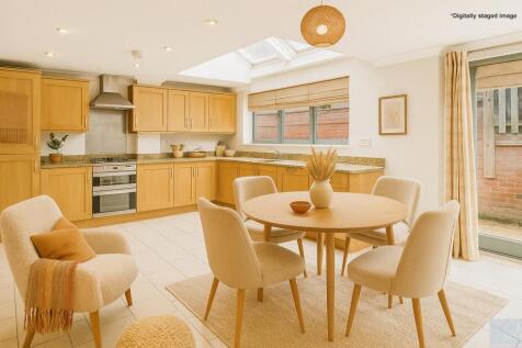 Open plan dining kitchen (digitally staged)