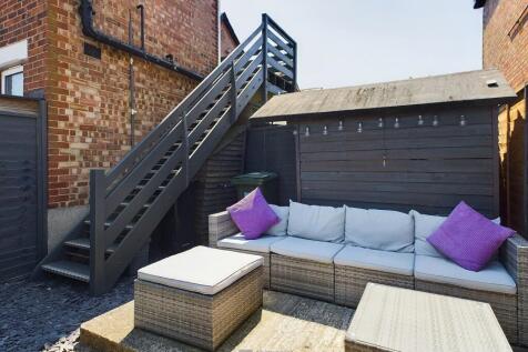 Rear Garden and staircase.