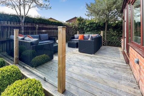 Rear raised decking.