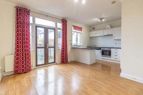 open plan lounge and kitchen