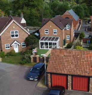 Rear drone shot w...