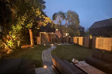 Client photo garden at night