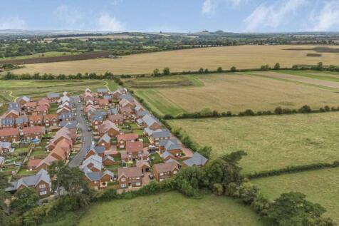 Aerial view in rural setting