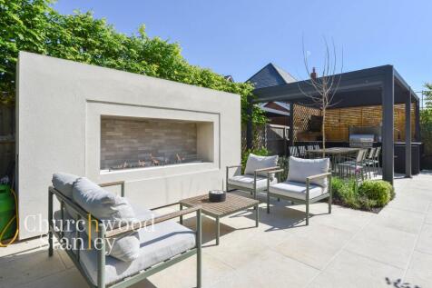 Sandstone fire and pergola