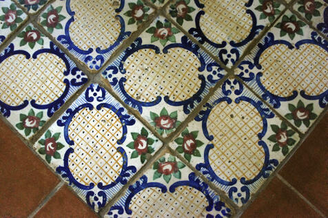 Antique floor tiles