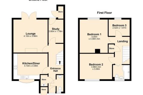 Floorplan 38 Lockwood Close, Thorne - all floors (