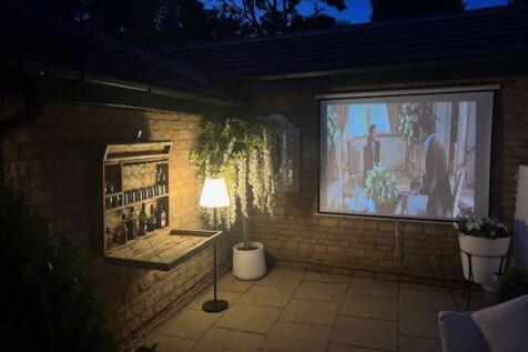 Outside cinema patio