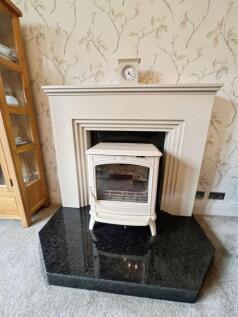 Dining room fireplace