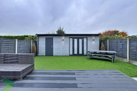 Rear garden and s...